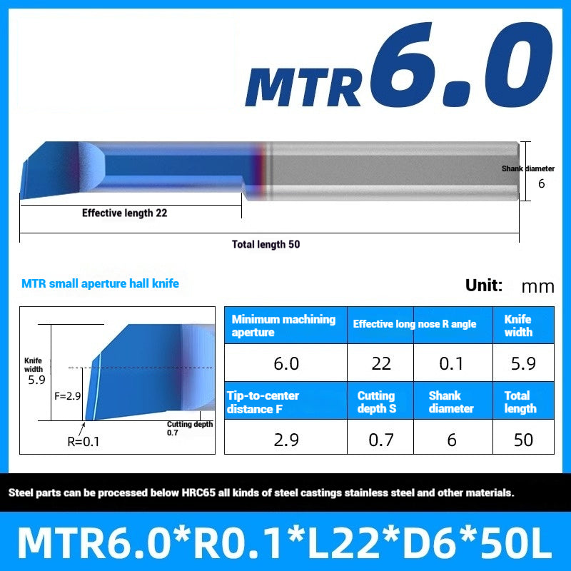 1122-MTR Small Bore Boring Tools Precision Boring Tools for Wear-Resistant Steel CNC Boring Bars Tungsten Carbide Alloy Shock-Resistant Miniature Turning Tools Shandong Denso Pricision Tools Co.,Ltd.